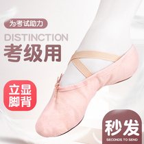 Childrens exercise dance shoes adult soft ballet black folk dance cloth head shoes kindergarten White performance shoes