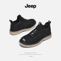 jeep jeep Martin boots mens tide autumn low-top leather British style mens shoes casual spring and autumn mens overshoes