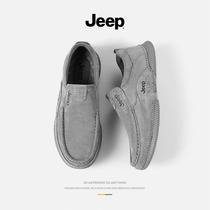 jeep jeep mens shoes 2021 new autumn leather Bean shoes mens lazy casual tide shoes