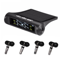TPMS solar wireless tire pressure monitor built-in LCD color screen buzzer sound prompt tire pressure system