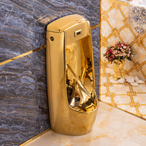Golden urinal integrated intelligent induction urinal stand color urinal mens Hotel light luxury urine bucket
