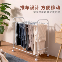 Pants storage Floor-saving space finishing rack Hanging pants rack Wardrobe built-in artifact Removable cart shelf