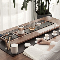 Solid Wood tea tray home Ujinshi Japanese whole piece Tea Sea kung fu tea set simple large drainage tea table set