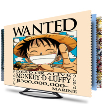 Cartoon anime one piece TV cover dust cloth LCD TV hanging dust cover TV cover can be customized