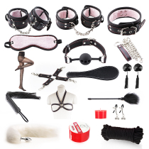 Sex toys SM bundle rope adult men and women make love adjustment props torture equipment handcuffs breast clip feather mouth plug whip