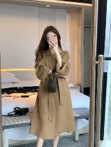 JustQin to unlock the top floor war robe big female master long double-sided woolen coat 2021 autumn and winter wool coat