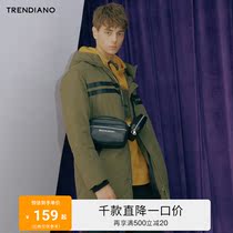 TRENDIANO MENs winter fashion letter LONG HOODED down JACKET JACKET 3GC333873P