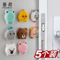 Thickened Cartoon Doorknob Anticollision Cushion Wall Sticker Door Rear Fridge Anti-Kowtowing Silicone Protection Cushion Mat Silent Home