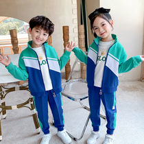 OK long Primary School uniforms spring and autumn suits childrens kindergarten Garden uniforms three sets of junior high school sports class uniforms