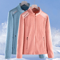 Grashem men and women autumn and winter New Teddy velvet plus velvet padded silver fox fleece inner warm casual cardigan jacket