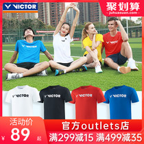Spring Summer 2022 Victor Victor Mens and Womens Tennis Badminton Suit Victory Sports Short Sleeve Top T-Shirt 20028