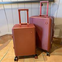 Luggage wedding trolley case female small 20 inch boarding dowry box 24 bride dowry suitcase red leather box