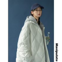 White Diamond cotton-padded clothing female students winter thickened milk fake two-piece coat Korean loose oversize cotton coat