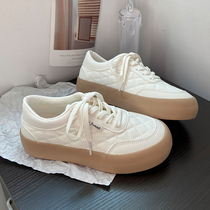 Explosive small white shoes canvas shoes women autumn and winter New niche design shoes women ins Street shooting trendy shoes wild board shoes