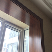 Door cover solid wood door frame pass bay window door paint line push and pull balcony shape window cover customization