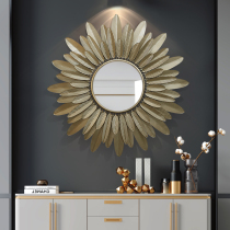 Modern light luxury wall decoration pendant living room sofa background wall porch mirror fashion creative personality wrought iron wall hanging