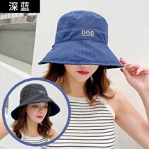 Fishermans hat female spring and summer sun shade sun hat sunscreen shopping Korean version of Tide brand Joker double face cover fashion sun hat