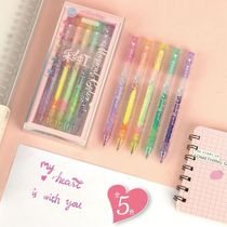 Colorful Gradient Multicolor Neutral Pen 0 6mm color discolored fluorescent pen children painted graffiti pen with notes to mark the pad pen color mark a set