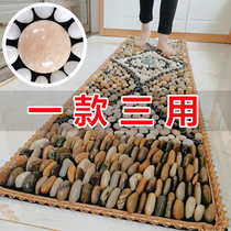 Natural cobblestone foot massage pad stepping on foot acupoint pedicure stone blanket finger pressure plate floor mat stone standing shop