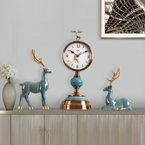 Time clock clock European living room home desktop creative fashion Nordic modern simple TV cabinet ornaments table clock
