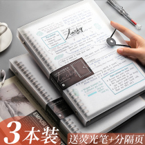  B5 Loose-leaf notebook removable grid notebook Simple ins wind A4 Graduate school removable core book College student thickened coil book Wrong question book checkered book Soft shell shell clip buckle ring