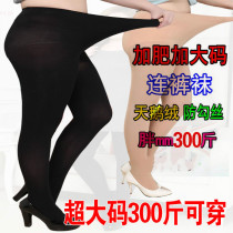 2 Spring and Autumn velvet pantyhose fat mm250 kg extra large size medium thickness stockings anti-hook Silk plus fat increase crotch