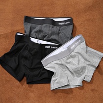 Philharmonie Stu mens underwear pure cotton four-corner pants front opening loose and breathable trendy youth flat corner underpants autumn