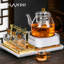 Glass tea maker steamed teapot home high temperature steam tea electric pottery stove kettle tea tea set set