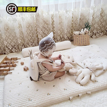 South Korea imported Malolotte baby embroidered cotton mattress anti mite kindergarten nap folding portable machine washable