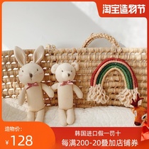 South Korea malolotte imported organic cotton newborn soothing doll Baby rattles educational toys can be imported