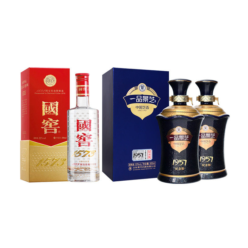 探寻经典传承的美酒盛宴🥂 泸州老窖国窖1573单瓶52度+一品景芝1957纪念