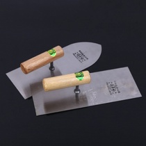 Wood handle Grey spoon Clay Knife Thickened Stainless Steel Trowel Smearing Cement Sand scraped tile Plastering Knife Tile Tool