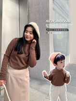 High-end parent-child clothing early autumn T-shirt mother and child clothing 2020 new tidal ocean air Net red mother and daughter long sleeve base shirt