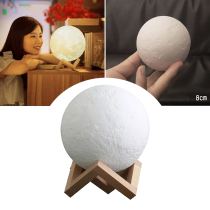 3D Printing Moon Lamp USB LED Night Touch Control Color Cha