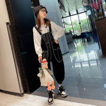 Next sunnygirl suit 2022 spring autumn new CUHK Girl girl Han version Cowboy back with pants two sets