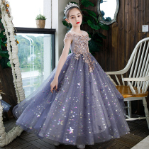 Childrens dress Princess dress girl puffy gauze high-end foreign birthday Flower Girl Wedding catwalk host little girl