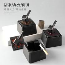 Ashtray creative personality trend with lid household living room Nordic ins fashion anti-fly ash hammer ashtray