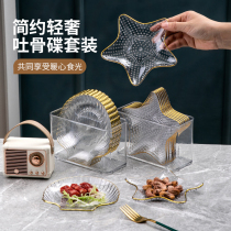 Luxurious dish plastic plastic for Nordic food grade slag trash dish snack dish fruit disc