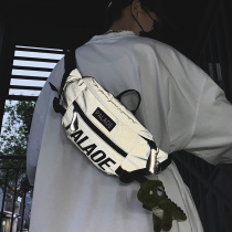 Boomers sports casual diagonal satchel small backpack male and female chest bag reflective single shoulder bag hip hop personality student purse