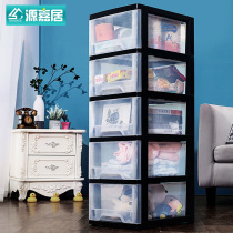 Extra large storage box clearance large plastic transparent clothes finishing box Student Book with wheel storage box