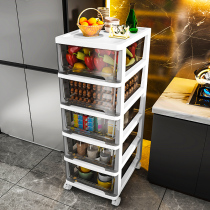Kitchen storage cabinet plastic drawer multi-layer storage cabinet 56 wide toy cabinet living room wheel toilet cabinet