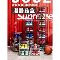 Shoe box containing box transparent moisture-proof and dust-proof positive door-opening ball shoe containing box home assembled moisture-proof and breathable shoe cabinet tide