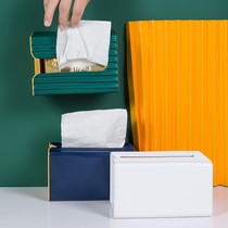 Tissue box home living room creative toilet toilet no trace kitchen wall-mounted upside-down non-punching paper storage