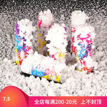 Christmas snow spray can Simulation snowflake props hand spray spray spray spray fake snow shaking sound with artificial snow wedding