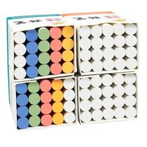 Solid water-soluble powder-free dust-free chalk set School teacher teaching color blackboard White easy-to-rub type