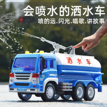 Will spray water sprinkler large number sprinklers engineering car children boy boy baby 2-3 years 4 model toy car car