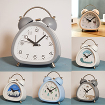 Cartoon mechanical alarm clock students use super loud mute bedside small clock creative timing Net red digital clock