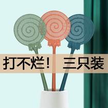 Plastic fly swatter not bad plus long handle silicone large thickened household manual swatting mosquitoes to kill flies and mosquitoes