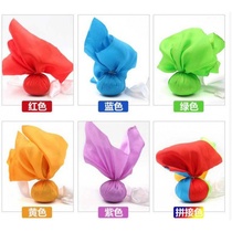 National sports basket throwing hydrangea Guangxi folk characteristics of students in sports with a high pole test throwing sandbags