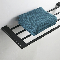 304 stainless steel single layer towel rack thickened hotel wall-mounted towel rack toilet clothes bathroom accessories